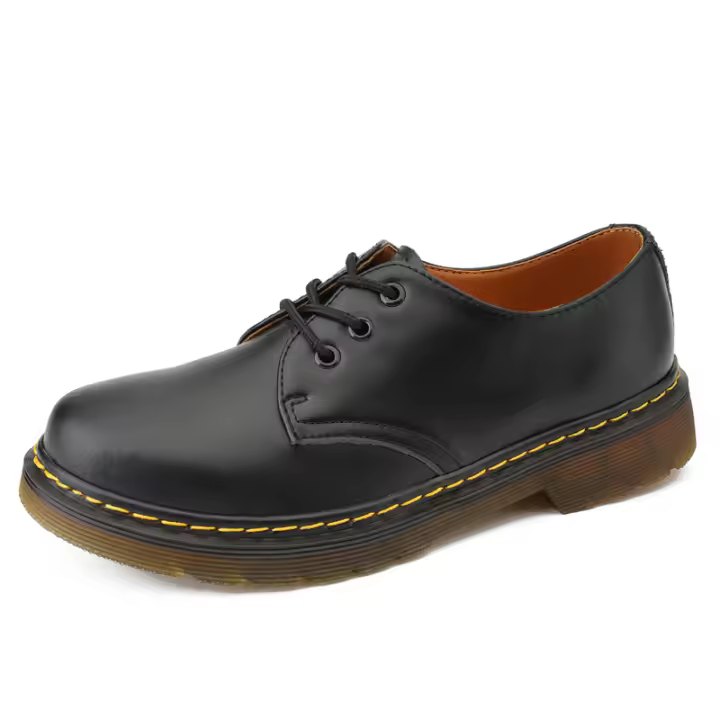 Botas Oxfords de los hombres Zapatos de vestir formales del Dedo del Pie Redondo antideslizante Cómode Zapato de trabajo para hombre - 1