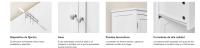 VASAGLE Mueble de Baño, Armario de Baño, Armario de Cocina, Armario Almacenaje con 2 Cajones y 2 Puertas, Estante Regulable, 30 x 60 x 110 cm, Gris Paloma/ Blanco - details 2