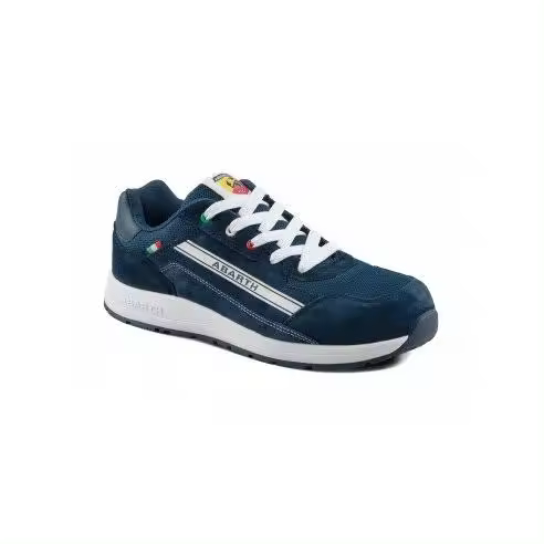 ABARTH 595 Zapato de Seguridad S3 AZUL MARINO en Piel de Ante y Mesh, Hidrorepelente, Puntera en Fibra de Vidrio, Libre de Metal SAFETY AB0001NV - Confort y Seguridad para el Trabajo - 1