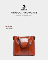 Bolso De Hombro Para Mujer Zency De Cuero Genuino De Alta Calidad Lujo Diseñador Gran Capacidad Bolso De Mano OL Tote De Cuero Vacío - details 10