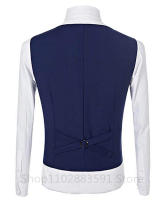 Traje De Boda Para Hombre 2024 Tuxedo Slim Fit 3 Piezas Con Chaleco Y Pantalón Traje De Novio Elegante Con Borla Lapel Casual De Cuatro Estaciones Material COTON Polyester Wool - details 4