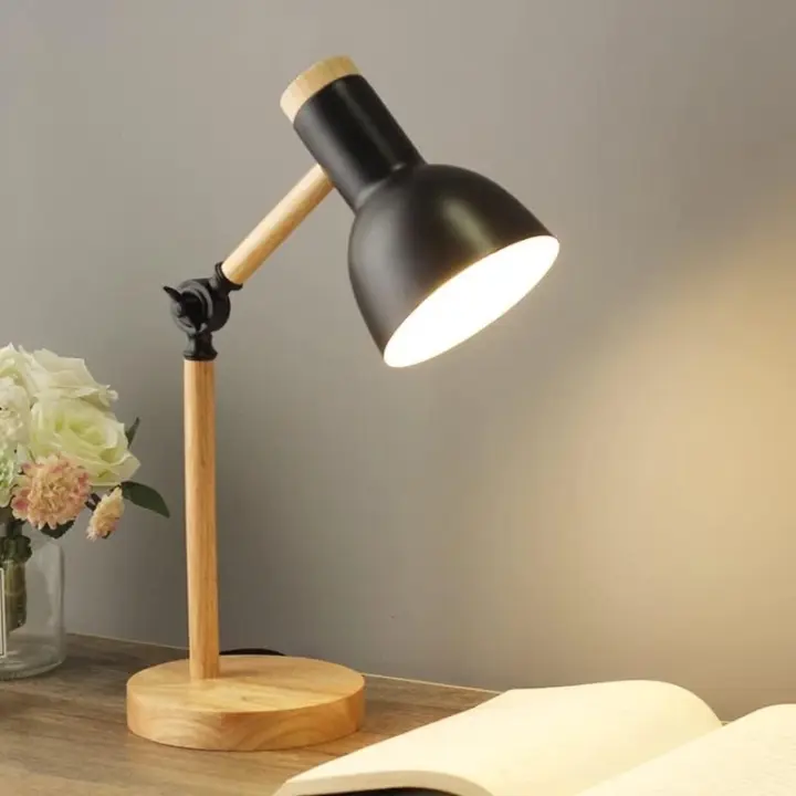 Lámpara de Escritorio TEACHER BEL AIR HOME - Diseño Moderno y Elegante - Altura Ajustable - Madera y Metal - 47 Cm - 1