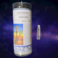 Velón Justo Juez con Aceite para petición Todo Fin con Oración Vela Blanca Aroma Ritualizado Justicia Juicio Valmoni AlmaZen - details 0