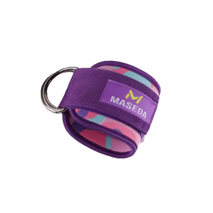 LOOGDEEL Apoyabrazos De Rodilla Con Cinturones Doble D-Ring Para Entrenamiento De Piernas Soporte De Tobillo Ajustable Con Colchón Para Abductores De Pie En Nylon Color Rosa/Azul/Negro/Morado Verde - 1