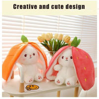 Muñeco De Peluche Transformable De Pascua Conejo Con Fresa Y Zanahoria Juguete De Peluche Para Niños Y Adultos - details 5