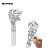 Bastón Decorativo De Lobo Blanco Con Barba Elegante Y Moda Para Caballero Cosplay Knob Cane De 93cm Material De Acero Y Aleación De Aluminio - details 1