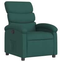 vidaXL Sillón reclinable de tela Gris claro, Gris oscuro, Negro Sillon Dormitorio Sillon Comodos Silla Relax Sillón Sofá - details 0