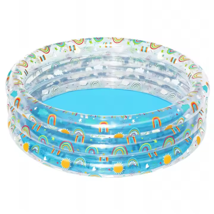 Bestway Piscina Hinchable 3 Aros Transparente Tropical 150x53 cm +6 Años Jardin 51045 - 1