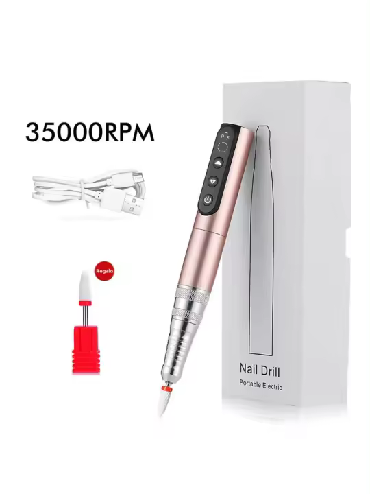 Máquina De Uñas Eléctrica 35000RPM Con Conjunto De Cuchillas Para Manicura Y Pedicura Cortador De Uñas Y Accesorios De Acrylic - 1