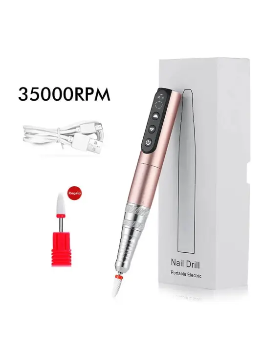 Máquina De Uñas Eléctrica 35000RPM Con Conjunto De Cuchillas Para Manicura Y Pedicura Cortador De Uñas Y Accesorios De Acrylic - 1