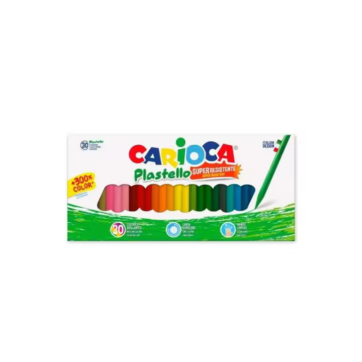 Carioca - CARIOCA PLASTICERAS RESISTENTES PLASTELLO SURTIDOS ESTUCHE -30U- 42881 - 1