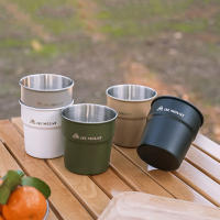 Taza De Acero Inoxidable 300ml Portátil Para Camping Viajes Y Senderismo Pila De Tazas De Café Leche Vino Y Cerveza - details 0