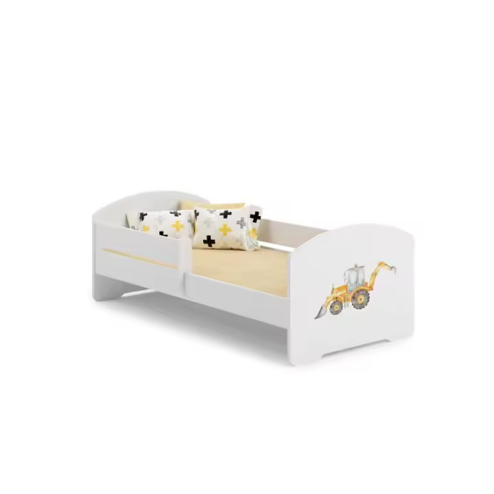 Cama de criança 160 x 80 colchão e estrado incluídos Kobi Luk Excavator - 1