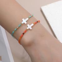 Juego De 12 Pulseras De Moda Con Patrón De Cruz Y Granulados Multicolor Para Mujer Set De Pulseras De Fiesta Temperamento - details 2
