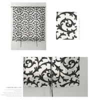 L Cortina De Cocina LEEJOOM Cortina De Ventana Moderna Tratamiento De Tela Tule Transparente Panel Jaccard Blanco Negro - details 6