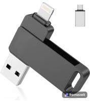 Pendrive 256gb para iPhone Apple Autorización,Vackiit Pen Drive LightningTipo C Memoria USB 3.0 Externa Photo Stick para iPhone iPad Mac iOS Android Teléfono PC con MFI Lightning,USB 3.0,USB C 3 in 1 - details 3
