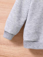 Conjunto De Dos Piezas Para Niños Con Estampado De Oso En Moto Triciclo Y Sudadera De Manga Larga Con Capucha Estilo Casual Para Todas Las Estaciones - details 4