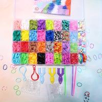 Kit De 2400 Piezas De Cintas De Loom Para Hacer Pulseras Con Bandas De Goma Kit De Artesanía DIY Ideal Para Niños Y Niñas Regalo De Cumpleaños Creativo - details 0