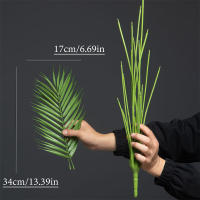 Grande Planta Artificial De Palma Tropical 50-120cm Hojas Verdes De Plástico Para Decoración De Jardín Oficina Hotel Y Hogar - details 14