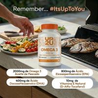Omega 3 UP2U Nutrition – 180 Cápsulas – 800 mg EPA y 400 mg DHA por Dosis – Con Vitamina E – Aceite de Pescado – Fabricado en España - details 0