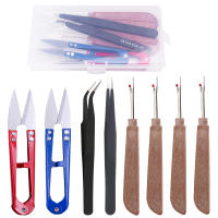 Kit De Costura 8 Piezas Con Cuchilla Para Rasgar Costuras Afilador De Hilo Pinza Y Tijeras Herramientas Para Bordado Y Manualidades - details 0