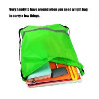 Nueva Mochila De Nylon Con Cordón Ruched Gran Capacidad Para Deportes Y Fitness Mochila Escolar De Hombro Unisex - details 14