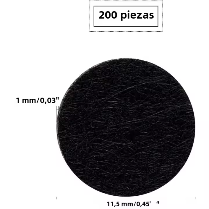 200Pcs Pads De Madera Autoadhesivos Para Muebles En Color Negro Reducción De Ruido Y Antideslizante Para Suelos De Cerámica Y Madera - 1