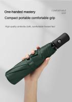 Paraguas De Viaje Multicolor Con 8 Ribas Resistente Al Viento Plegable Automático Para Protección Contra Lluvia Y Sol - details 4
