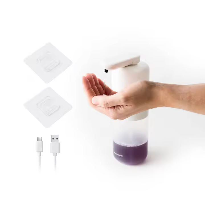 Innovagoods ®   Automatic soap dispenser, sensor touch free bathroom soap dispenser, kitchen soap dispenser 350 ml, bathroom soap dispenser 3 modes of use, anti-drip-anti-spill gel bottles - 1