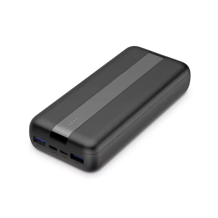 Powerbank Contact 20.000 mAh, Polímero de litio, 10,5 W, Carga simultánea, Cable USB-A a USB-C incluido, Negro - 1
