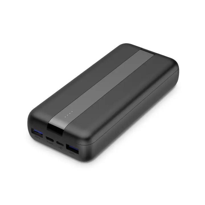 Powerbank Contact 20.000 mAh, Polímero de litio, 10,5 W, Carga simultánea, Cable USB-A a USB-C incluido, Negro - 1