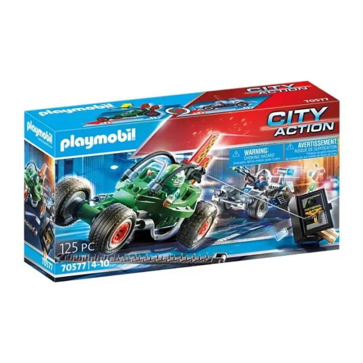 Playmobil 70577 Kart Policial: persecución ladrón de caja fuerte City Action 21P70577 - 1