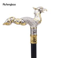 Bastón De Caminar Pheonix Dorado Y Blanco Con Cola Larga Moda Bastón De Lujo Para Caballeros Mango De Corsé Punta De Goma 94cm - details 5