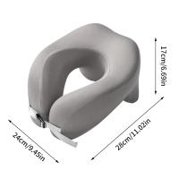 Almohada De Viaje En Forma De U De Memoria Puro Soporte Cervical Para Sueño En Avión Oficina Siesta Almohadas De Cuello - details 8