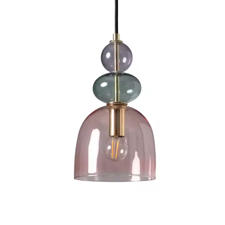 Ledkia Lámpara Colgante Metal y Cristal Baudelaire - 1