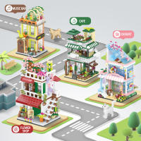 Bloques De Construcción Micro Ciudad Vistas Callejeras Tienda De Flores Y Café Para Niños Y Niñas Juguetes Educativos Regalos De Cumpleaños - details 1