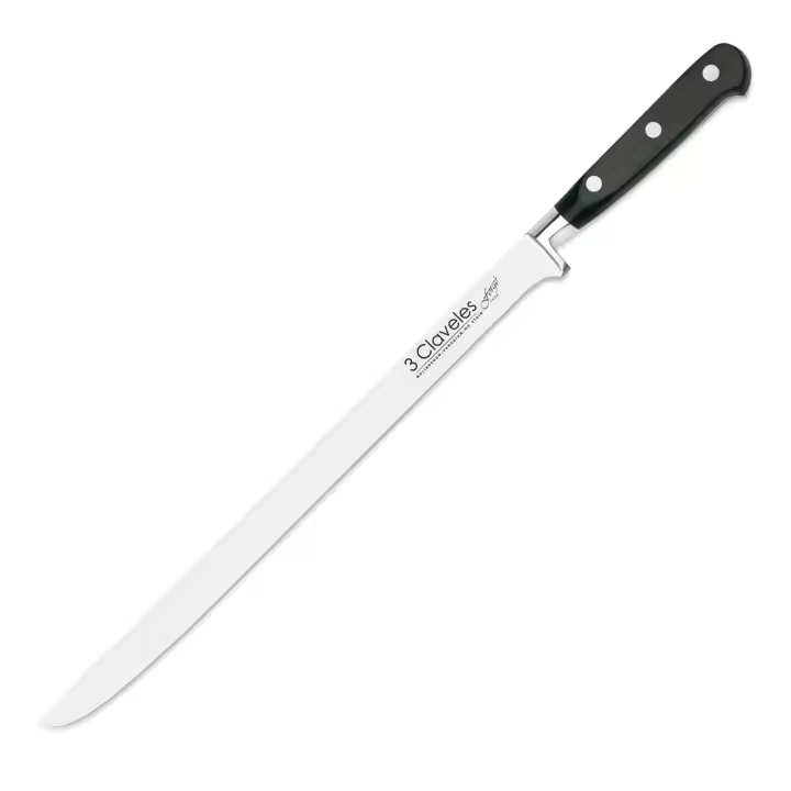 3 Claveles Forgé - Cuchillo Jamonero Profesional 30 cm Acero Inoxidable - 1