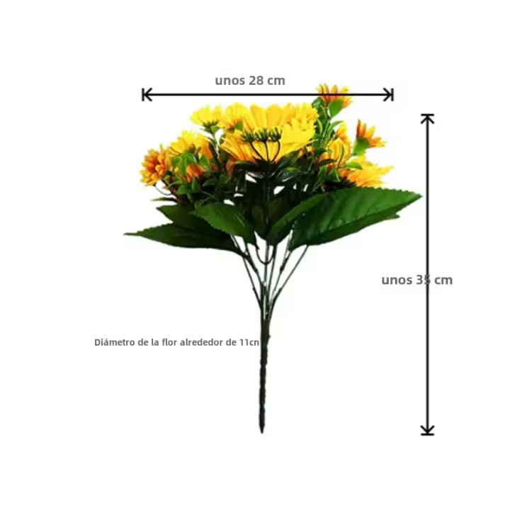 Arreglo De Girasoles Artificiales En Lienzo Para Decoración De Bodas Cumpleaños Fiesta Hogar Regalo De Aniversario Decoración De Casa - 1