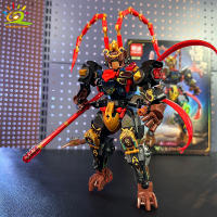 Bloques De Construcción HUIQIBAO Negro SunWuKong Guerriero Mecha Robot Figura De Acción MOC Juguetes De Construcción Para Niños Exhibición De Ciudad - details 8