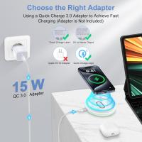 Cargador inalámbrico,15 W para Galaxy S24 Ultra S23 Ultra, Cargador de teléfono inalámbrico para iPhone 15,Google Pixel 8 Pro 7A - details 1