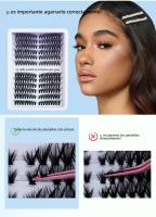 Kit de pestañas postizas de racimos: Juego de extensiones de pestañas de volumen ultra denso con aplicación de calor segmentada. - details 15