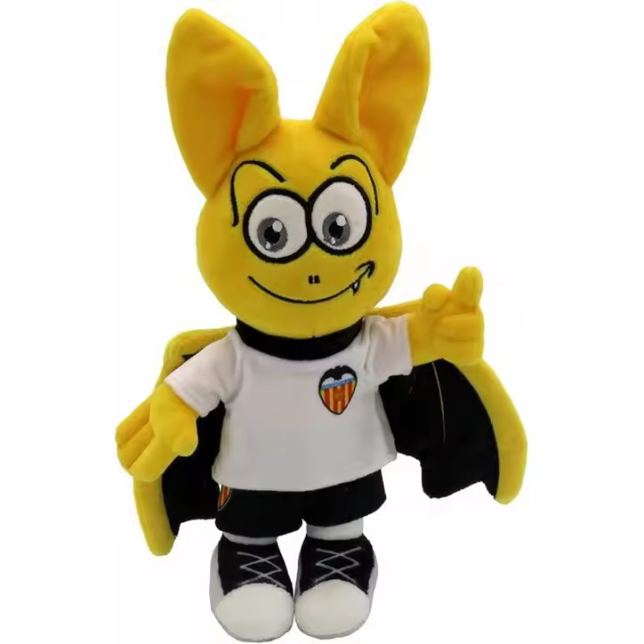 PELUCHE MURCIELAGO 20 CM CAMISETA BLANCA VALENCIA C.F. DE CYP - 1