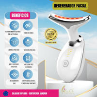 MISTIK | Kit Masajeador 7 Colores Rejuvenecimiento Facial Papada Arrugas Piel Antienvejecimiento Hidratacion Incluye Serum Retinol y 10 Parches Ojeras Colageno Acne Belleza Mujer Cara Cuello Papada Terapia EMS Vibracion Led Mistik Beauty Madrid - details 6