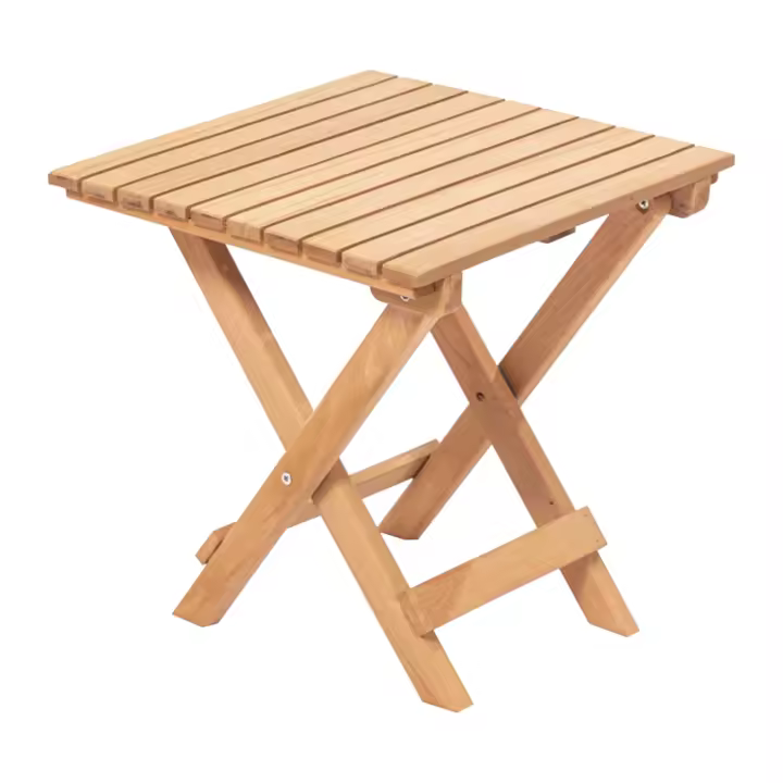 Mesa de Centro Wellhome de Haya para Jardín Marrón Sin Barniz - 1