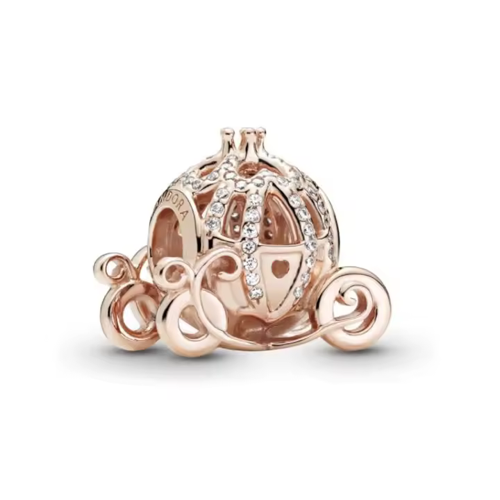 PANDORA Dije Chapado en Gold Rose de 14 Quilates, Viene con El embalaje de Caja De Regno original. - 1
