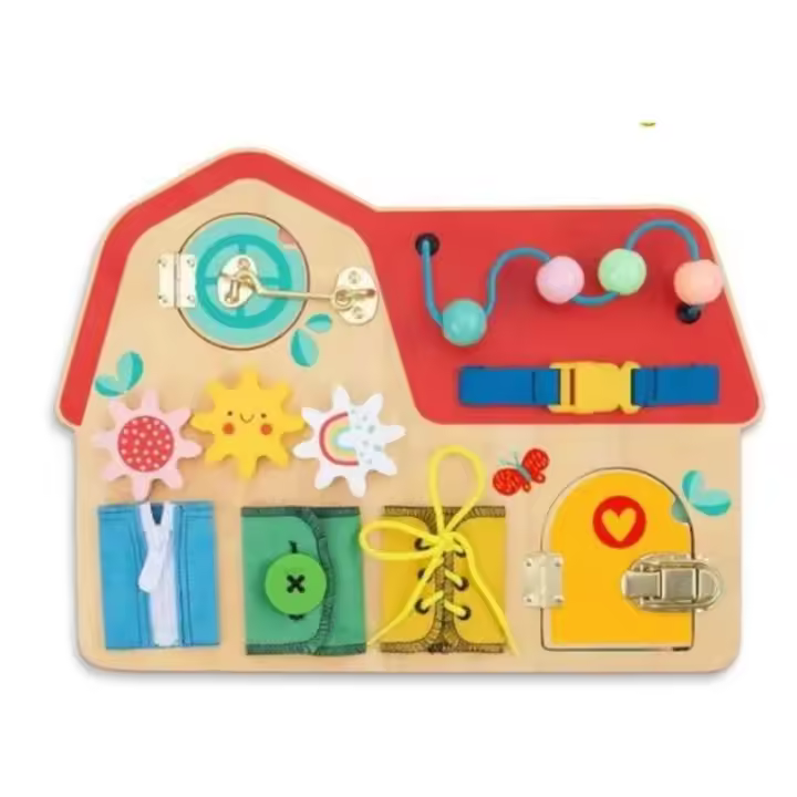 Casa de actividades 8 en 1 juego educativo de madera infantil - 1