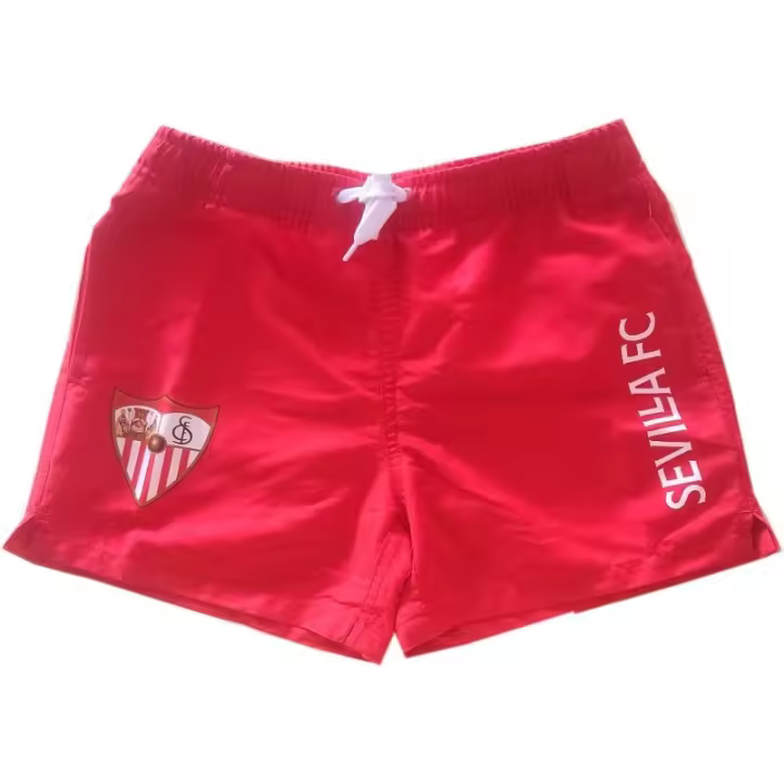 Bañador Sevilla Fútbol Club infantil color rojo con bolsillos producto oficial <p></p><p>Bañador Sevilla Fútbol Club infantil color rojo con bolsillos producto oficial</p> - 1
