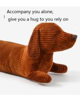 Cojín De Peluche De Perro Dachshund Suave Y Duradero Para Abrazar Decoración De Sofa Regalo Para Niños Forma Larga Tamaño 47in - details 3