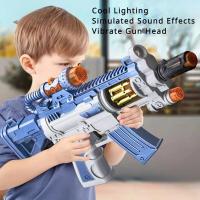 Pistola LED AK47 Inalámbrica Con Efecto De Sonido Y Movimiento Para Juegos De Rol Policiales Regalo De Cumpleaños Para Niños Material Plástico ABS - details 0