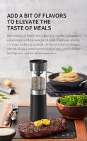 Moledor automático de pimienta de KELITONG con sensor de gravedad: Carga USB conveniente, molido fácil de sal marina y pimienta, esencial para la cocina, moledor eléctrico KYMQ-29C - details 3